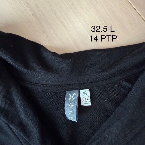 Ibex Merino Wool Dress Women's XS Black Made in USA Casual Glam Utility - Picture 6 of 9